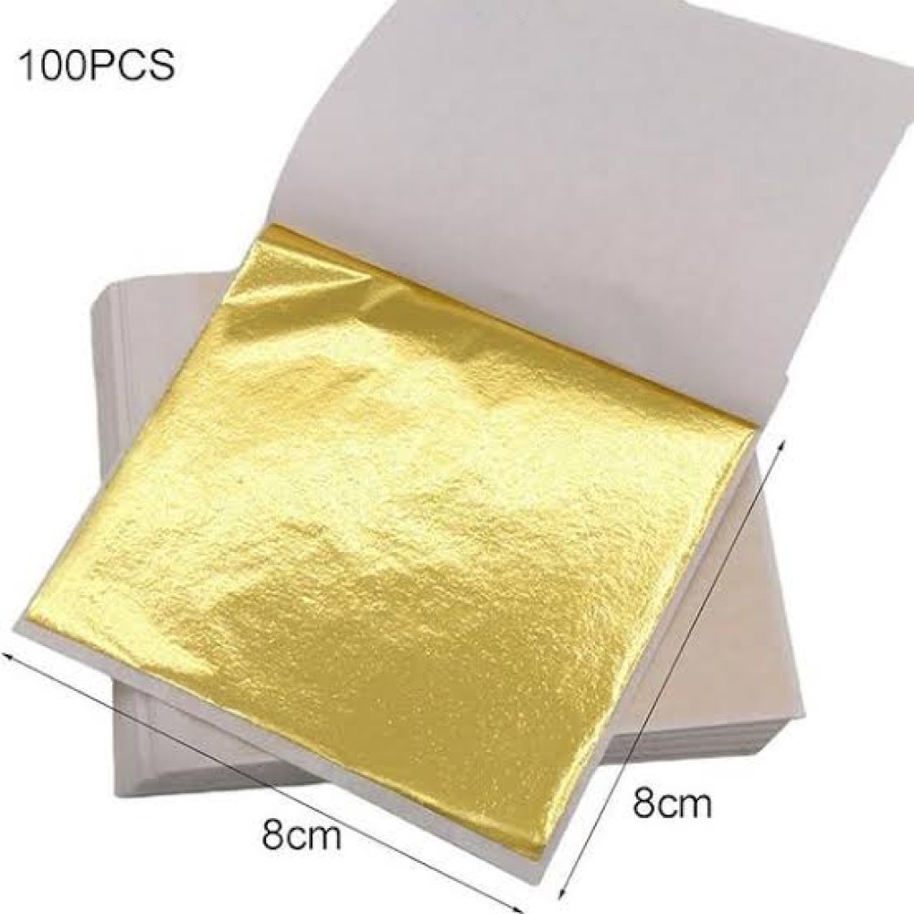 Zlatni Listovi 100PCS 14x14 +cetka Pince